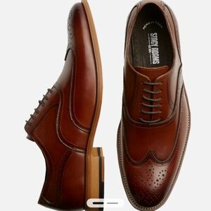 STACY ADAMS MEN'S BROWN DRESS SHOES, MEN SIZE 13, BOX INCLUDED, LIKE NEW
